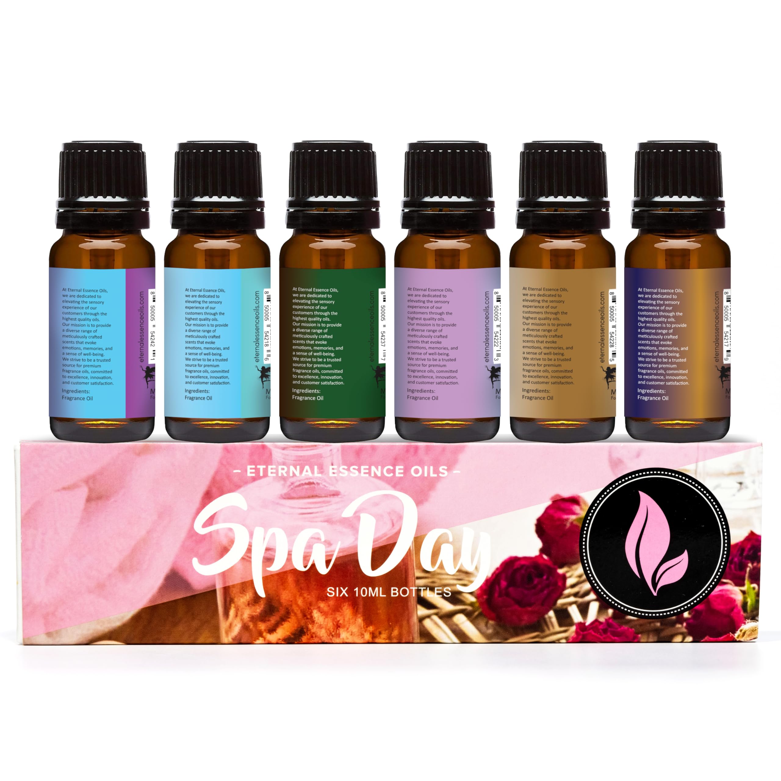 Spa Day Set of 6 Premium Fragrance Oils – Eternal Essence Oils (10ml each)