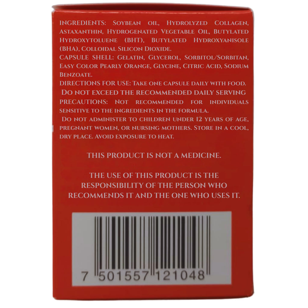 Five Brothers Eternal Secret: Astaxanthin + Hydrolyzed Collagen – 30 Capsules