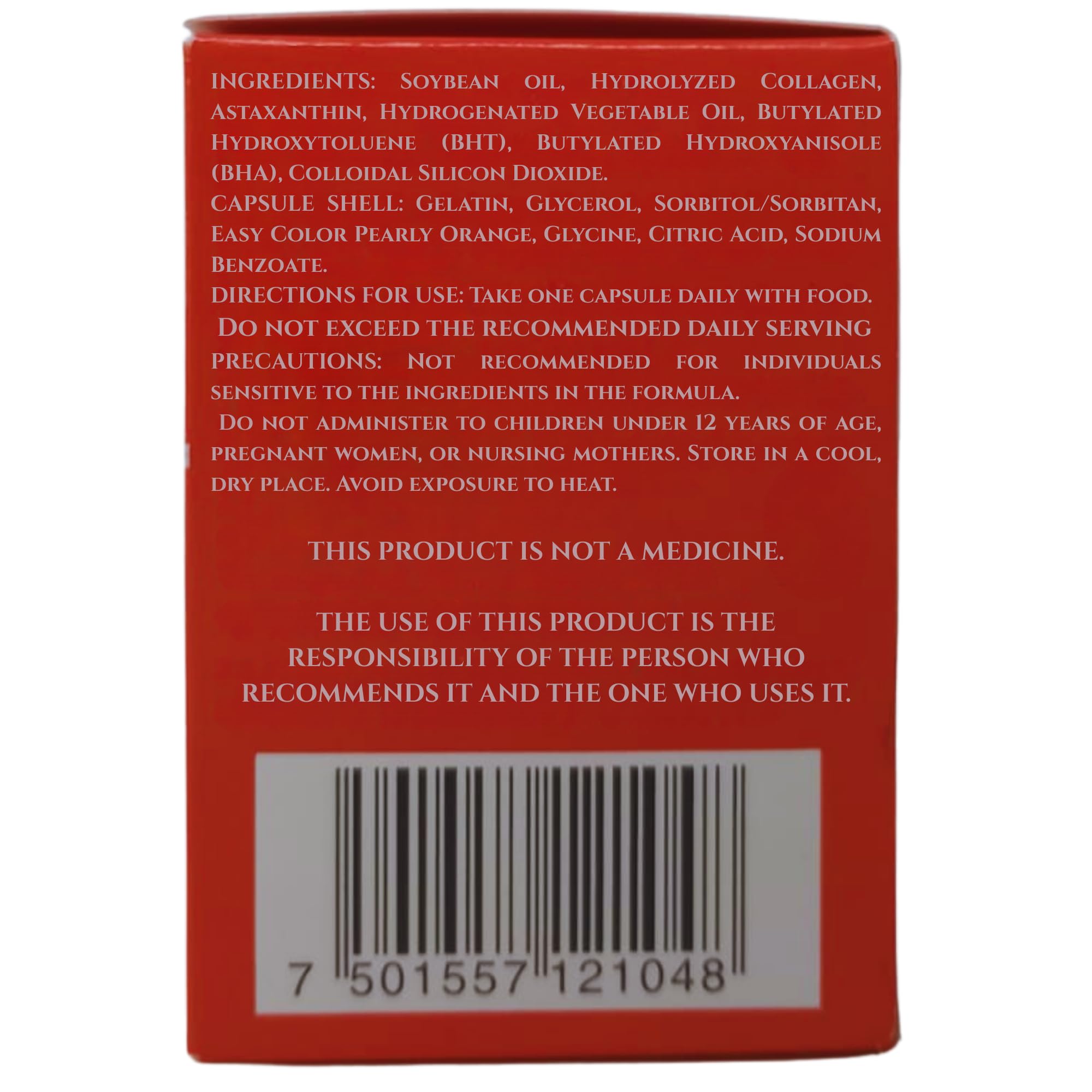 Five Brothers Eternal Secret: Astaxanthin + Hydrolyzed Collagen – 30 Capsules