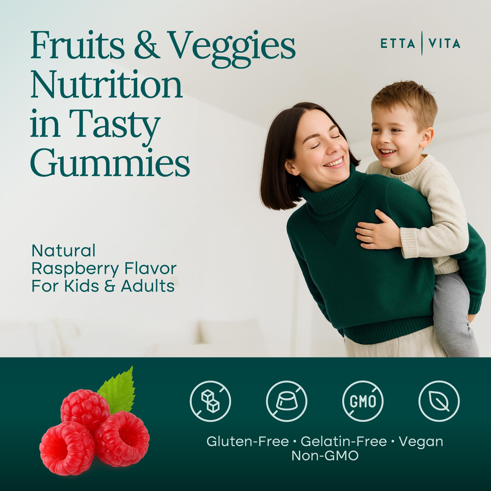 Etta Vita 120 Chews Super Greens Gummies | 9 Superfruits & 30 Veggies
