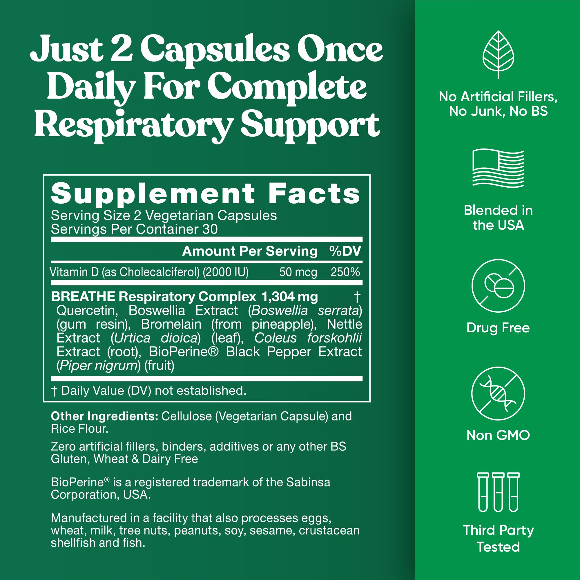 Eu Natural Breathe Inhaler Support Supplement – Seasonal Sinus & Lung Wellness