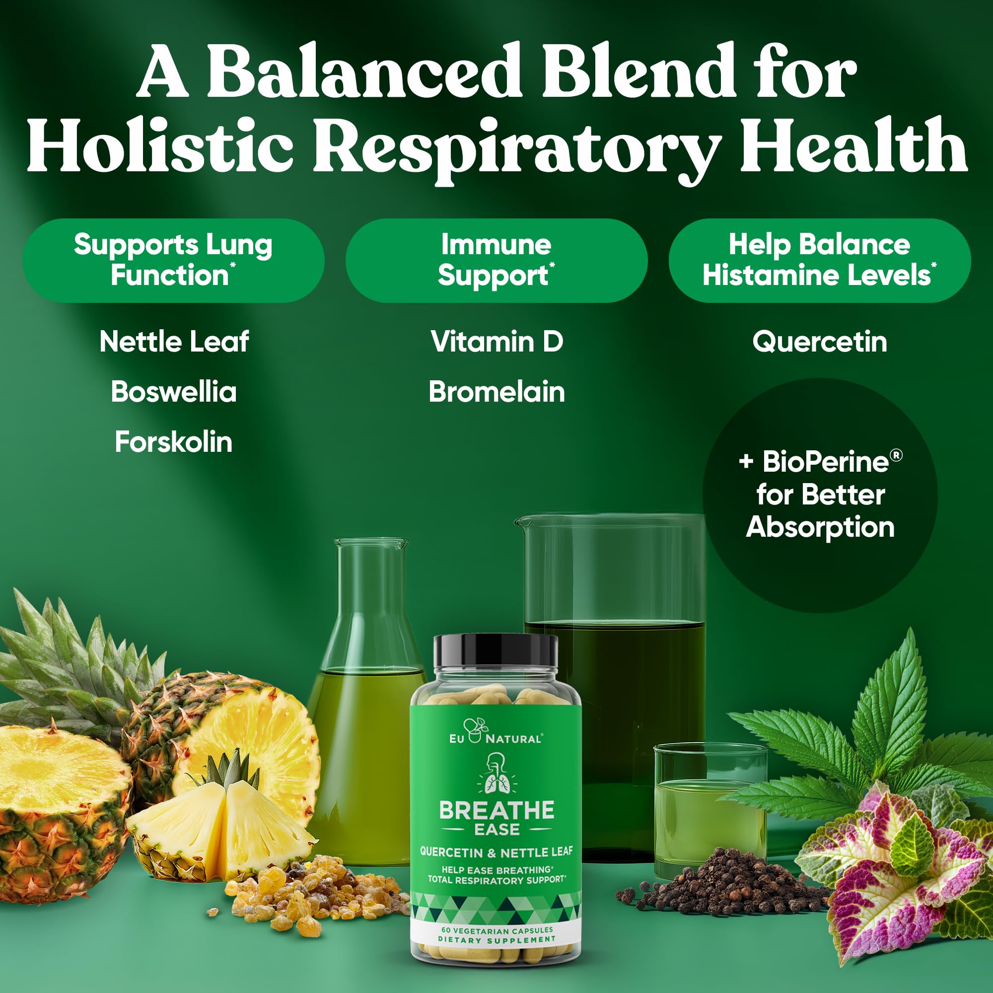 Eu Natural Breathe Inhaler Support Supplement – Seasonal Sinus & Lung Wellness