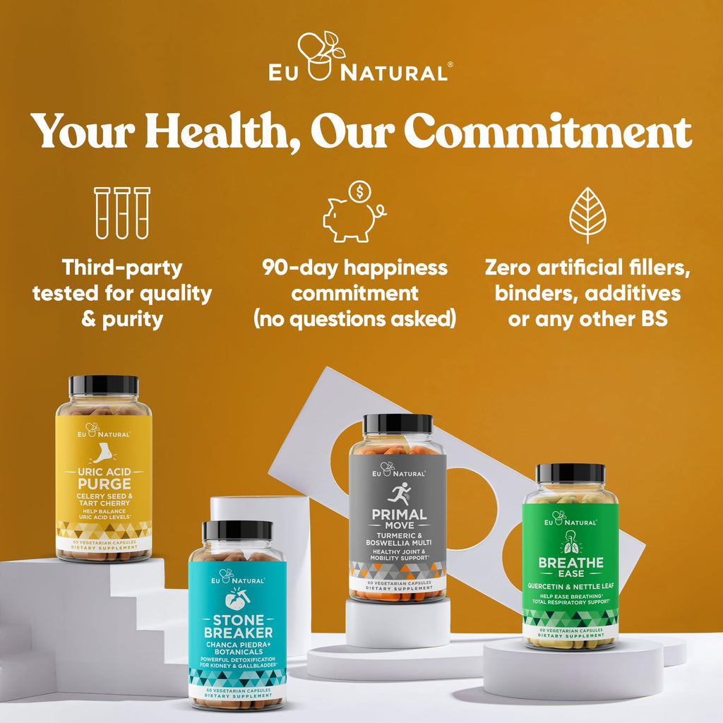 Eu Natural Purge Uric Acid Flush – 60 Soft Vegan Capsules | Detox & Joint Support
