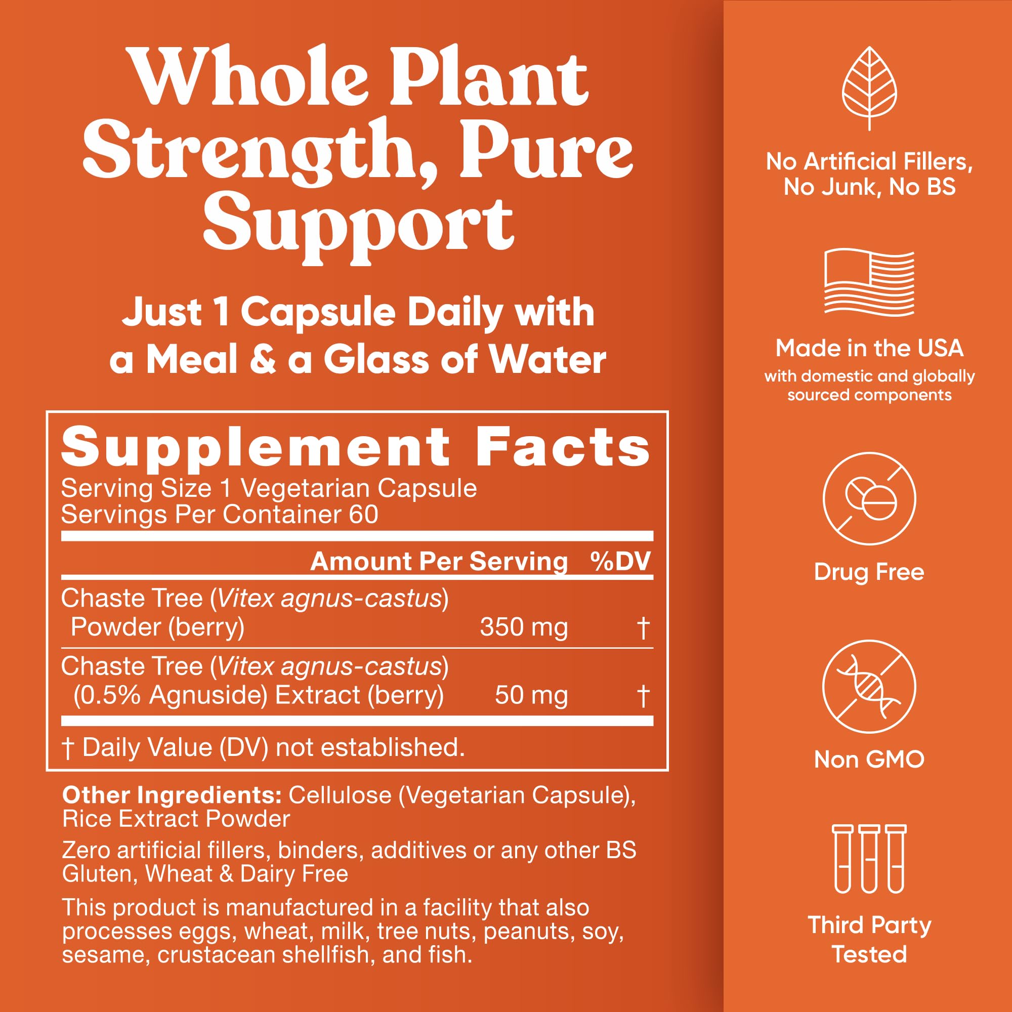 Vitex Pure 400 Mg Chasteberry – PMS Support & Hormone Balance | Eu Natural