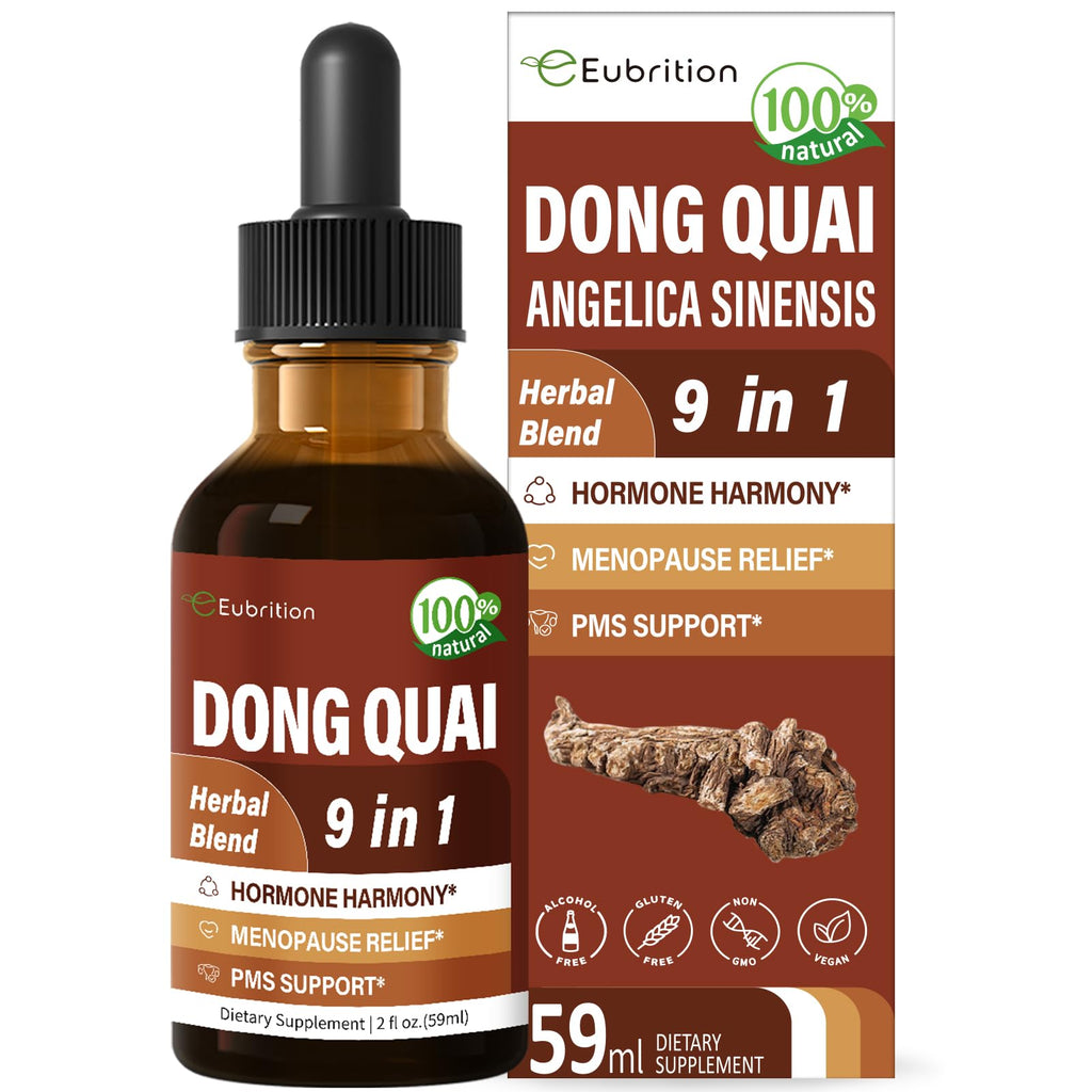 Eubrition Dong Quai Liquid Supplement for Women - Menopause & PMS Relief, 2oz