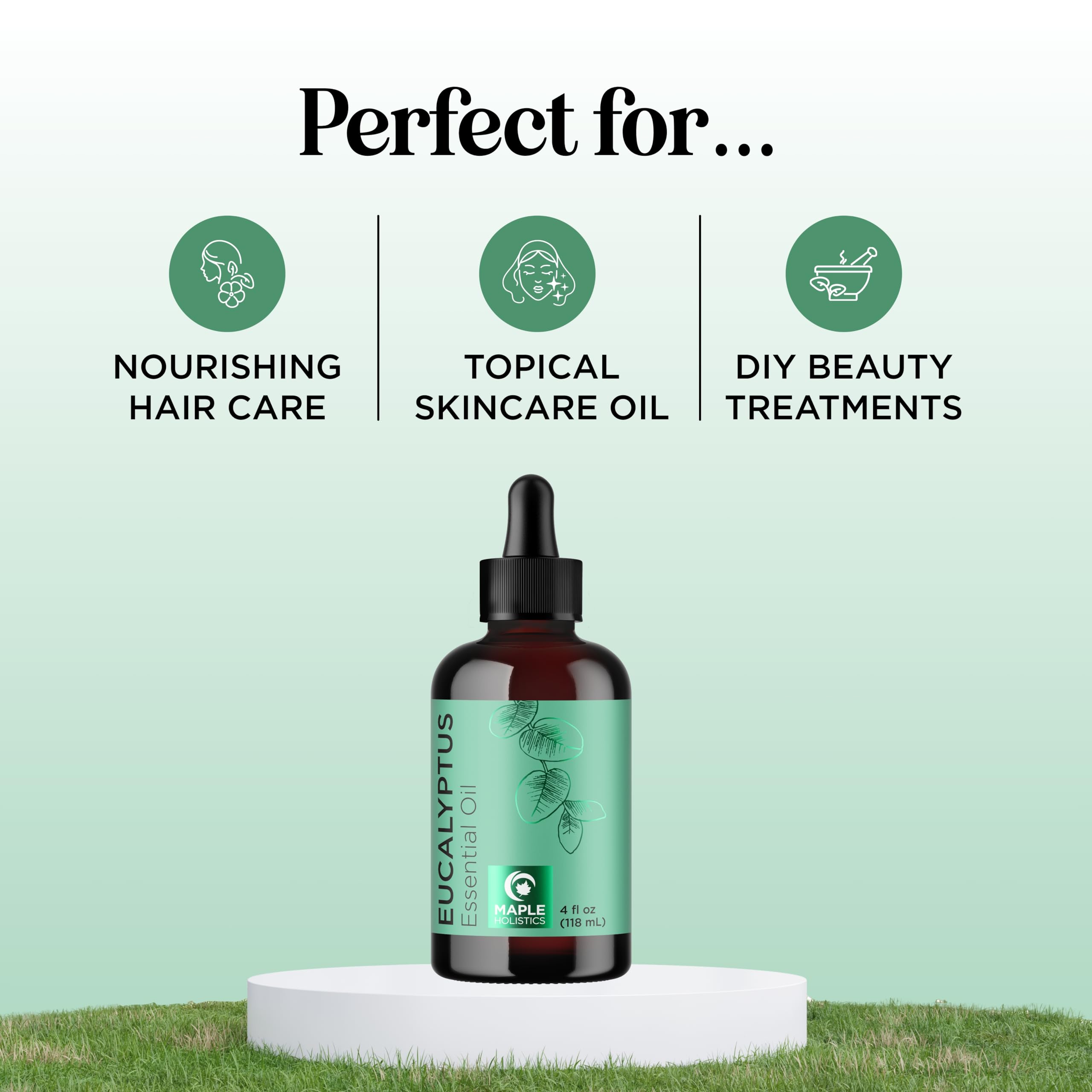 Pure Eucalyptus Essential Oil 4oz – Home Spa & Diffuser Oil for Dry Scalp