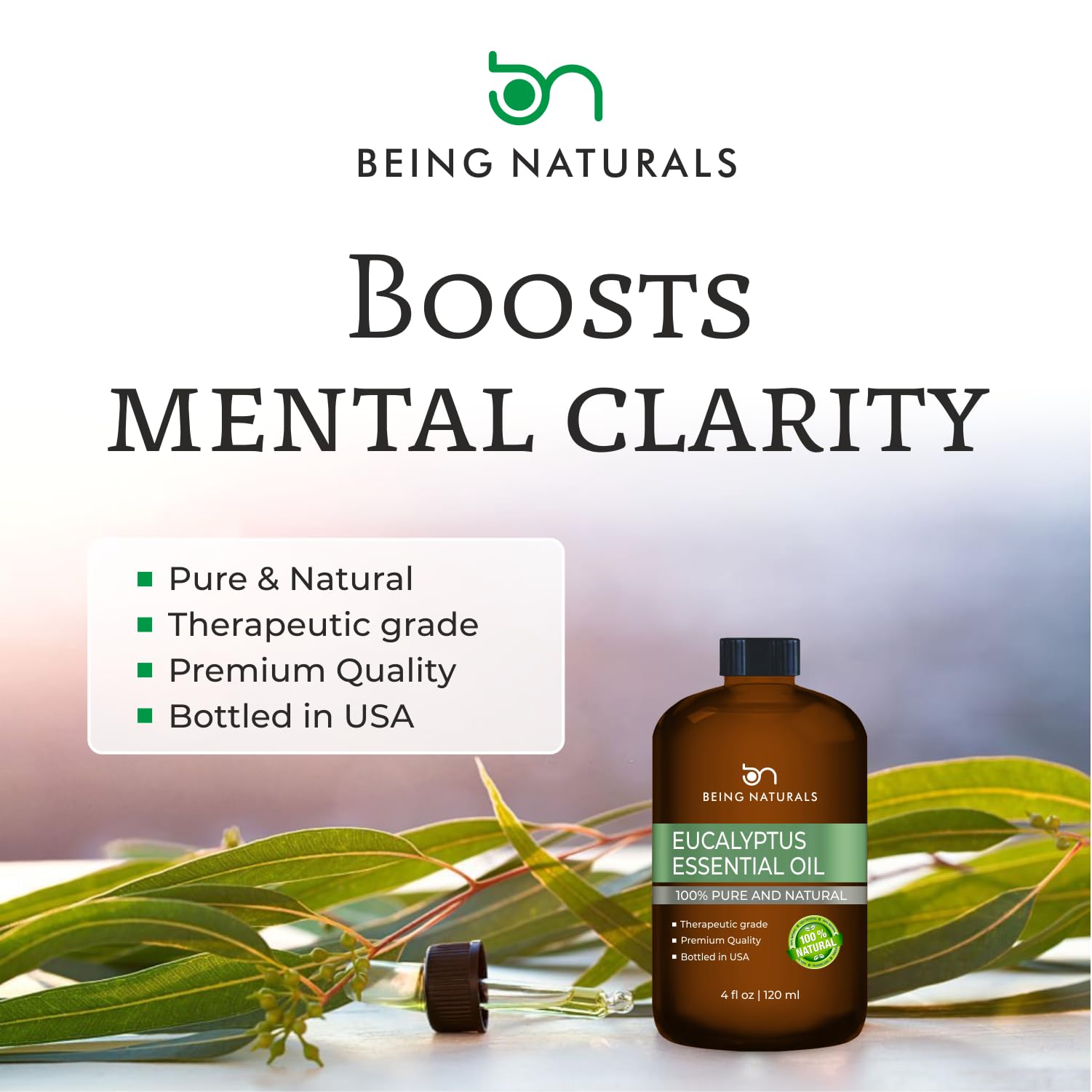 Eucalyptus Essential Oil - 4 fl oz | 100% Pure & Natural with Glass Dropper – Premium Eucalyptus Oil