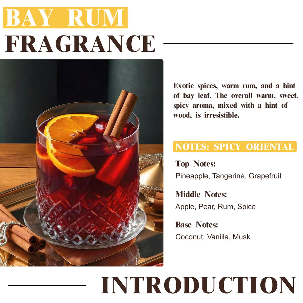 EUQEE Bay Rum Fragrance Oil with Glass Dropper – 60 ml