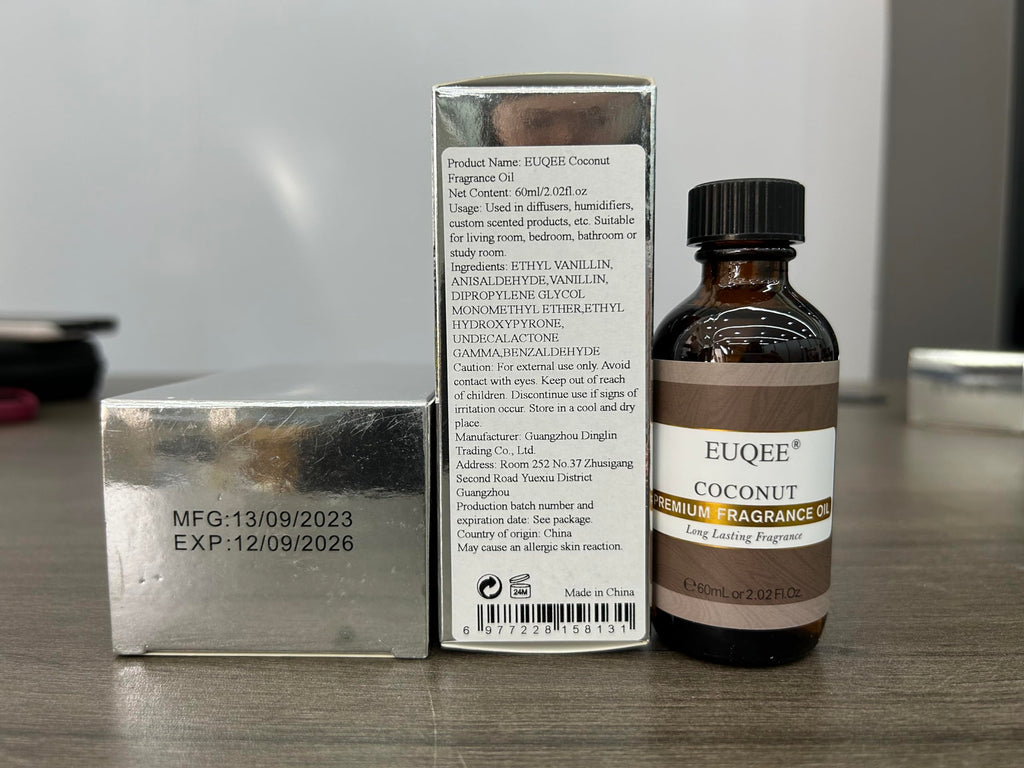 EUQEE Coconut Fragrance Oil – Premium Scented Oil for Aromatherapy & Candles