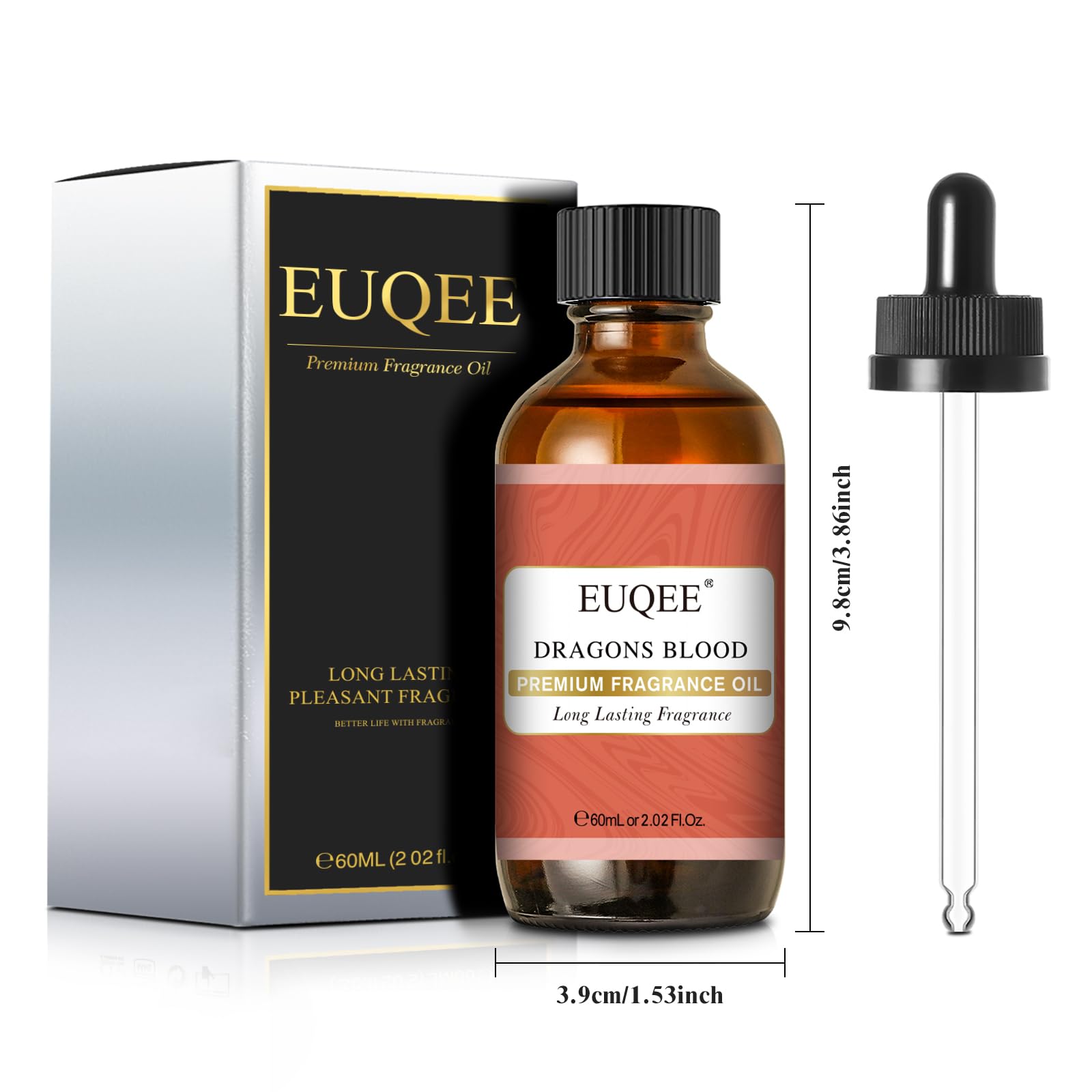 EUQEE Dragons Blood Fragrance Oil 60ml (2.02 fl oz) with Glass Dropper – Diffusers, Soap Making, Bath Bombs
