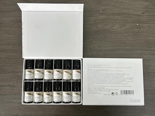 EUQEE 12pcs Fragrance Oils Gift Set – Premium Essential Oils for Diffuser & DIY