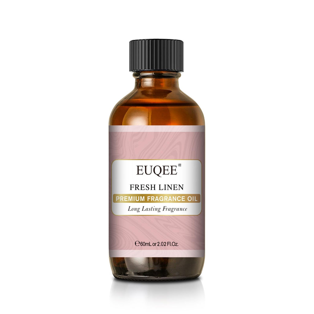 EUQEE Fresh Linen Fragrance Oil 60ml – Premium Essential Oil for Aromatherapy, Diffusers, DIY Bath Bombs & Candles