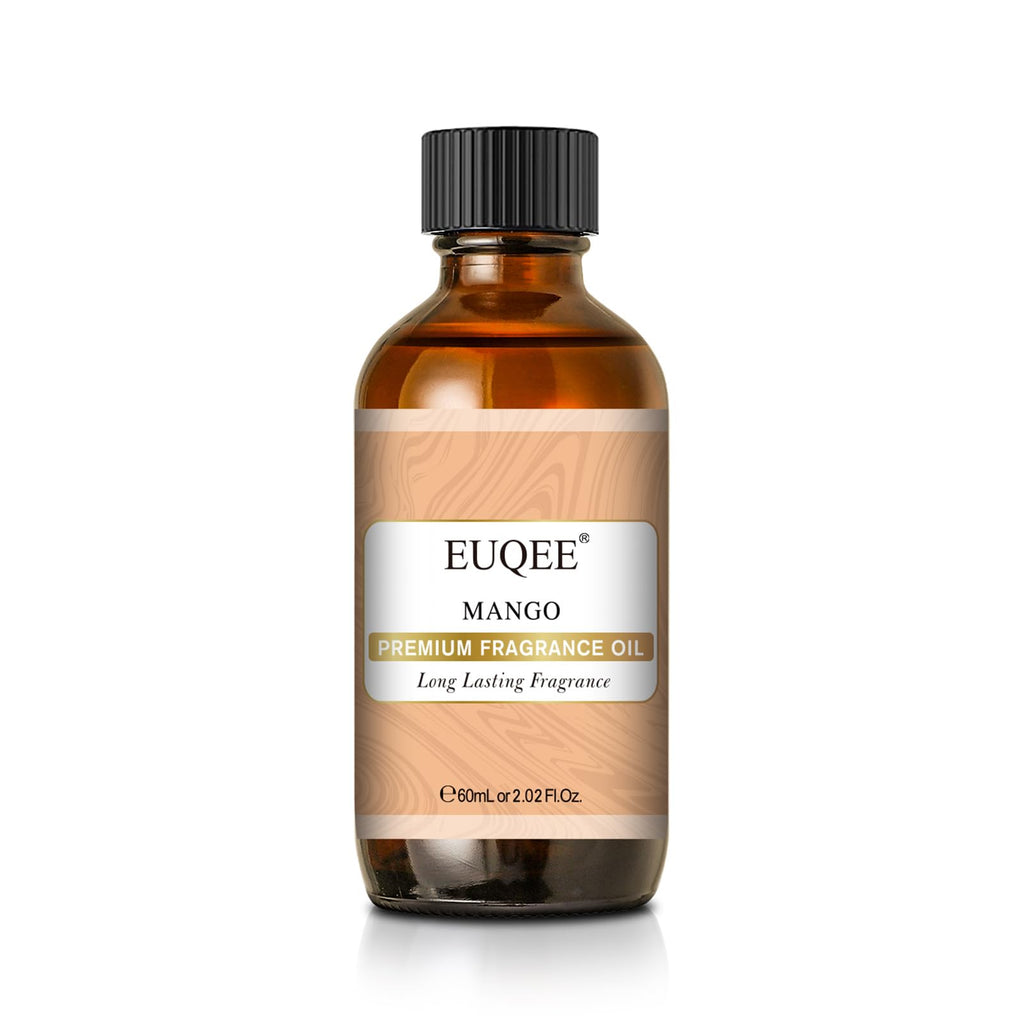 EUQEE Mango Fragrance Oil 60ml | Premium Essential Oil with Glass Dropper for Soap, Candles, Diffusers & Bath Bombs