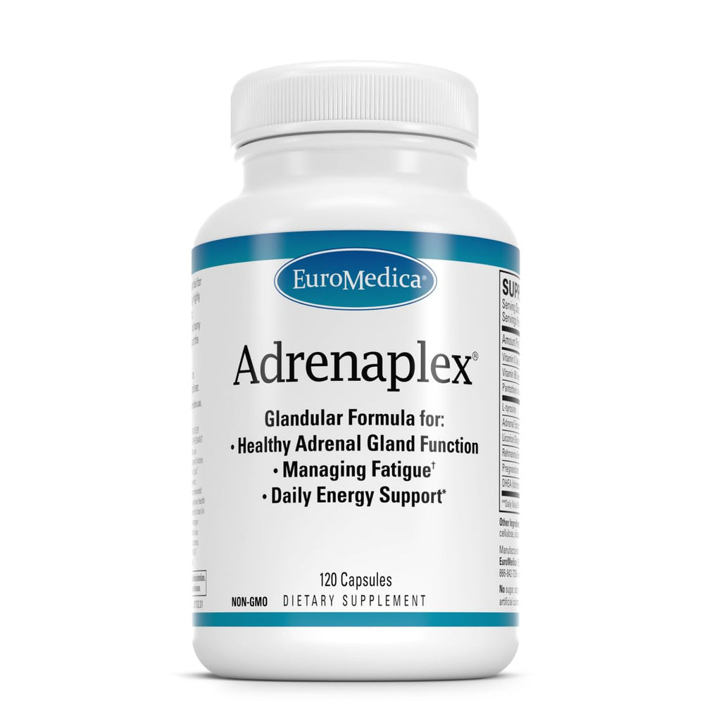 EuroMedica Adrenaplex – Adrenal Gland Support Supplement with Vitamin C & B6 | 120 Capsules