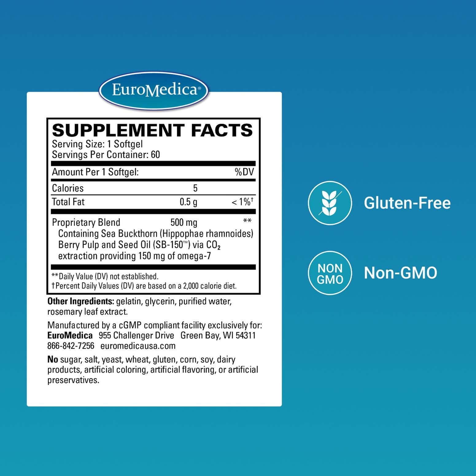 EuroMedica ProHydra-7 – Skin Health Dietary Supplement (60 Softgels)