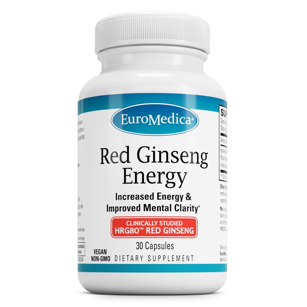 EuroMedica Red Ginseng Energy - Vegan Korean Red Ginseng Tablets