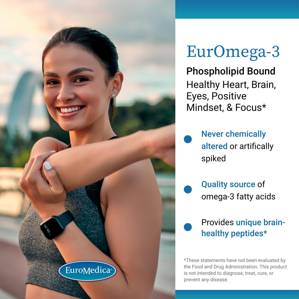 EuroMedica EurOmega-3 EPA & DHA Omega-3 Tablets – Brain & Heart Health (60 tablets)