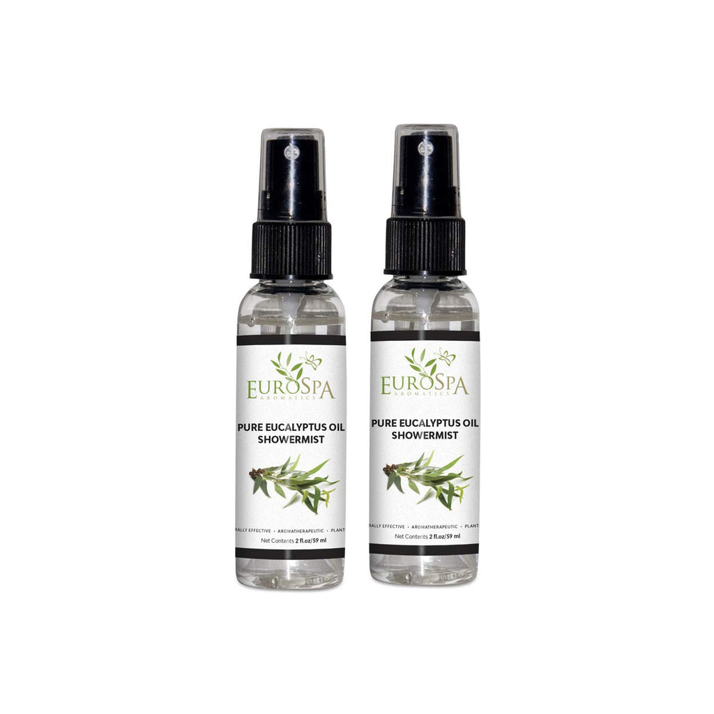 EuroSpa Aromatics Pure Eucalyptus ShowerMist & Steam Room Spray – 2oz x2