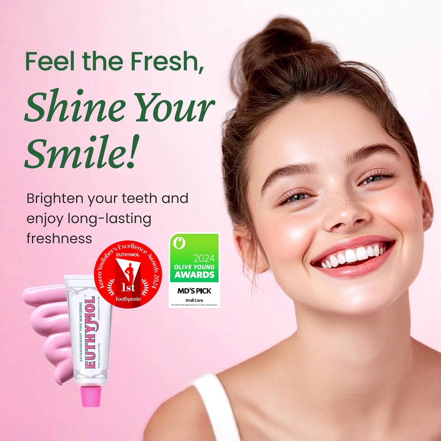 EUTHYMOL Whitening Travel Set – TSA-Friendly 1.4 oz Toothpaste + Toothbrush