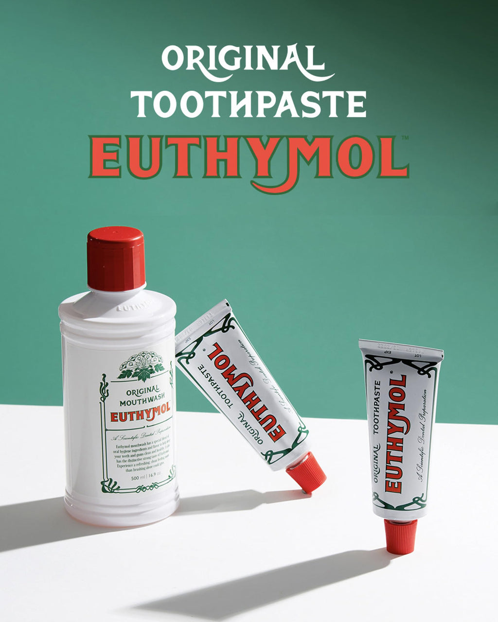 EUTHYMOL Original Pink Toothpaste – Fluoride-Free, Sensitive Teeth & Gums, Wintergreen