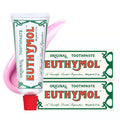 EUTHYMOL Original Pink Toothpaste – Fluoride-Free, 3.7 fl oz x2 Pack (Wintergreen Freshness)