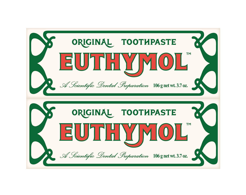 EUTHYMOL Original Pink Toothpaste – Fluoride-Free, 3.7 fl oz x2 Pack (Wintergreen Freshness)
