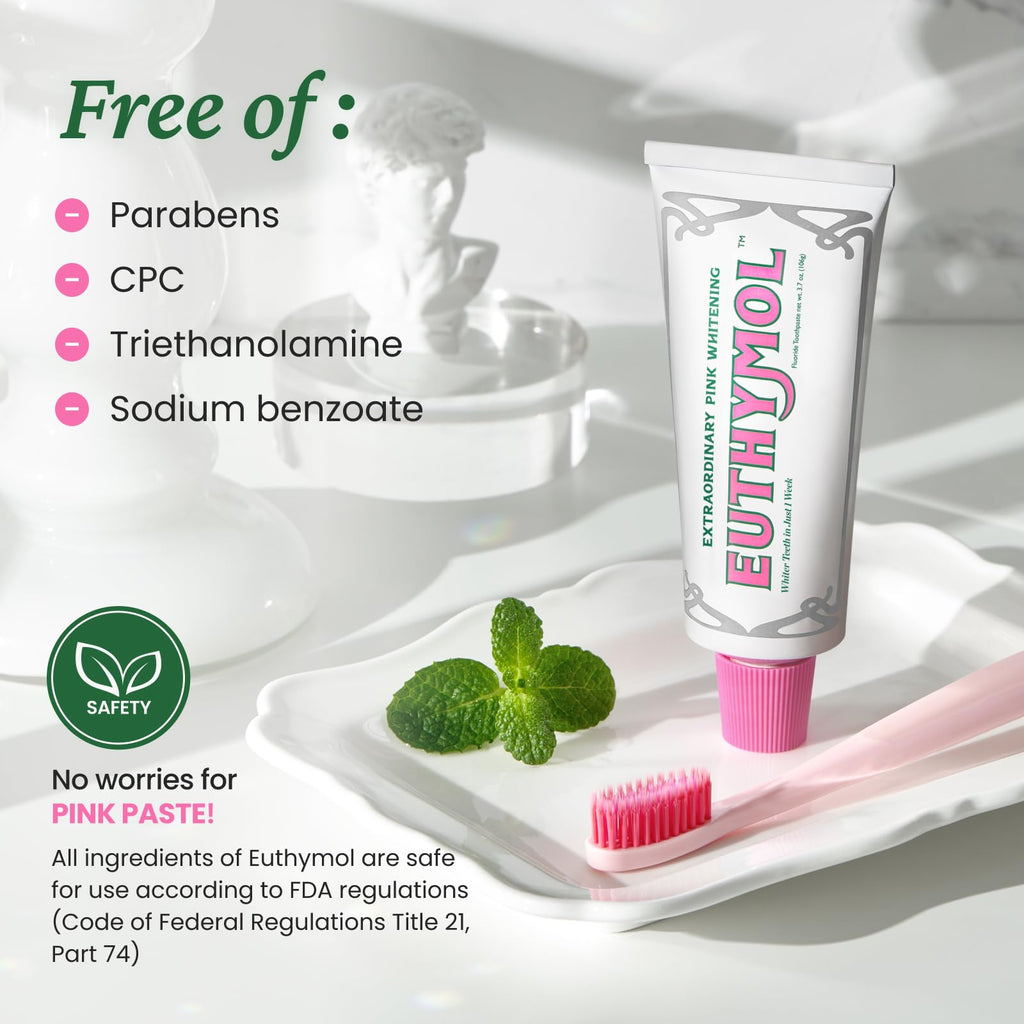 EUTHYMOL Whitening Toothpaste (3x106g) - Stain Removal & Fresh Breath