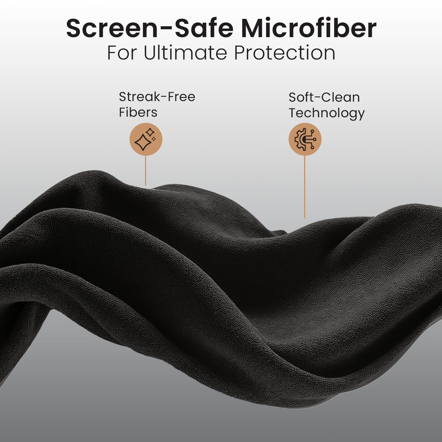 EVEO Glasses Cleaning Cloth – 6 Pack | Microfiber Lens & Screen Cleaner (Black & Blue)