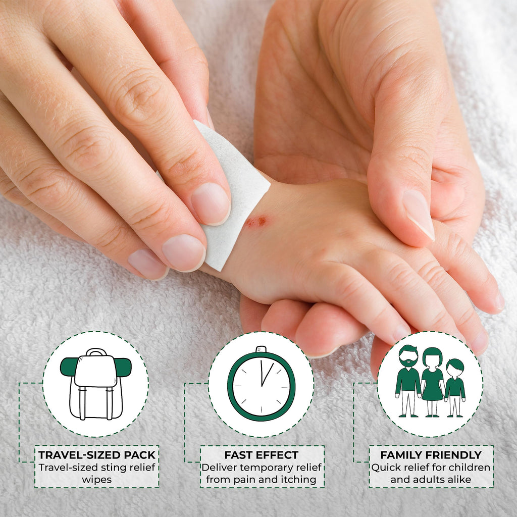Ever Ready First Aid Sting Relief Wipes – 3000 Count | Instant Bite & Itch Relief