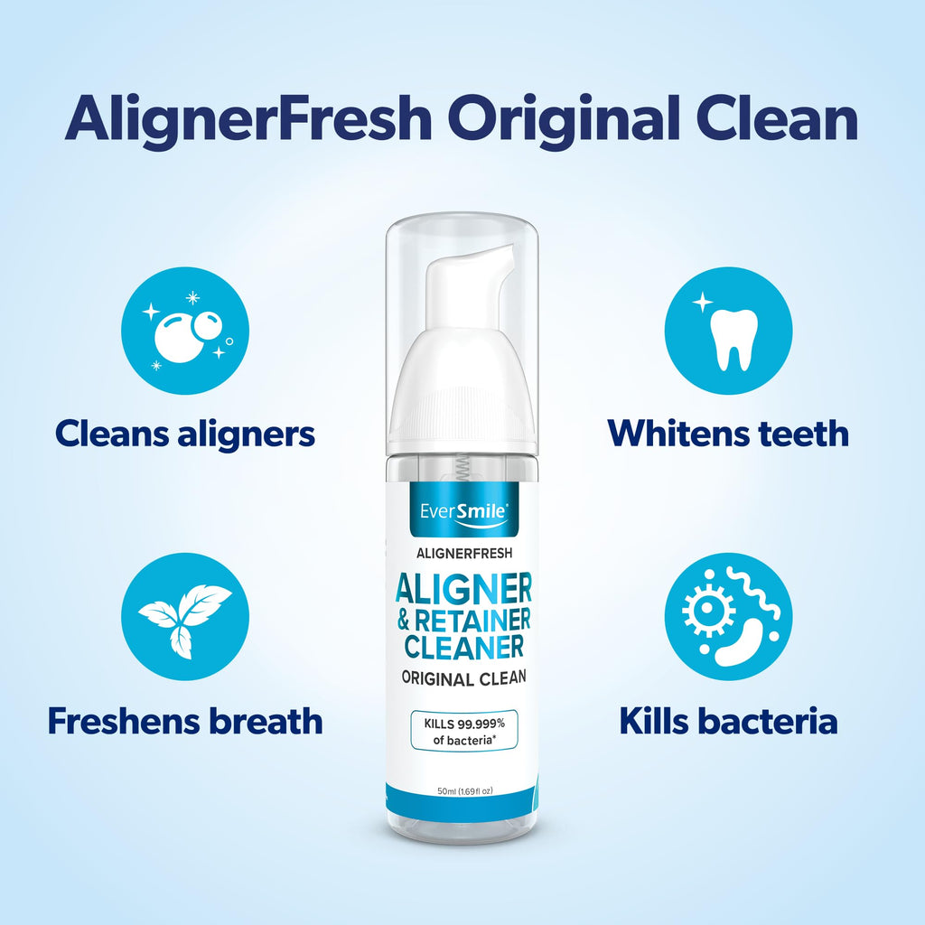 EverSmile AlignerFresh Original Clean Foam – Cleaner for Invisalign & All Clear Aligners (50ml, 4 Pack)