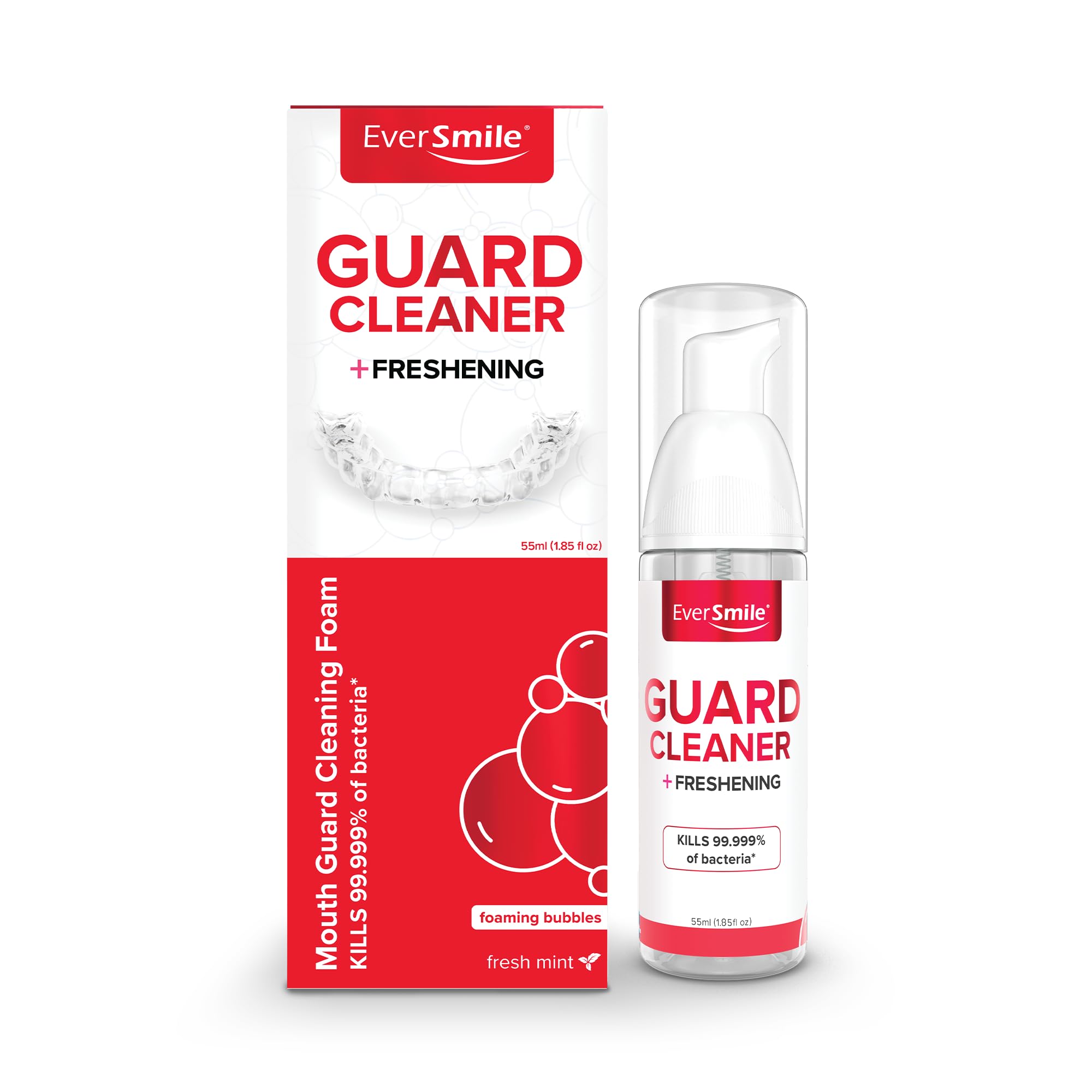 EverSmile Mouth Guard Cleaning Foam – Fresh Mint 55ml (1 Pack)