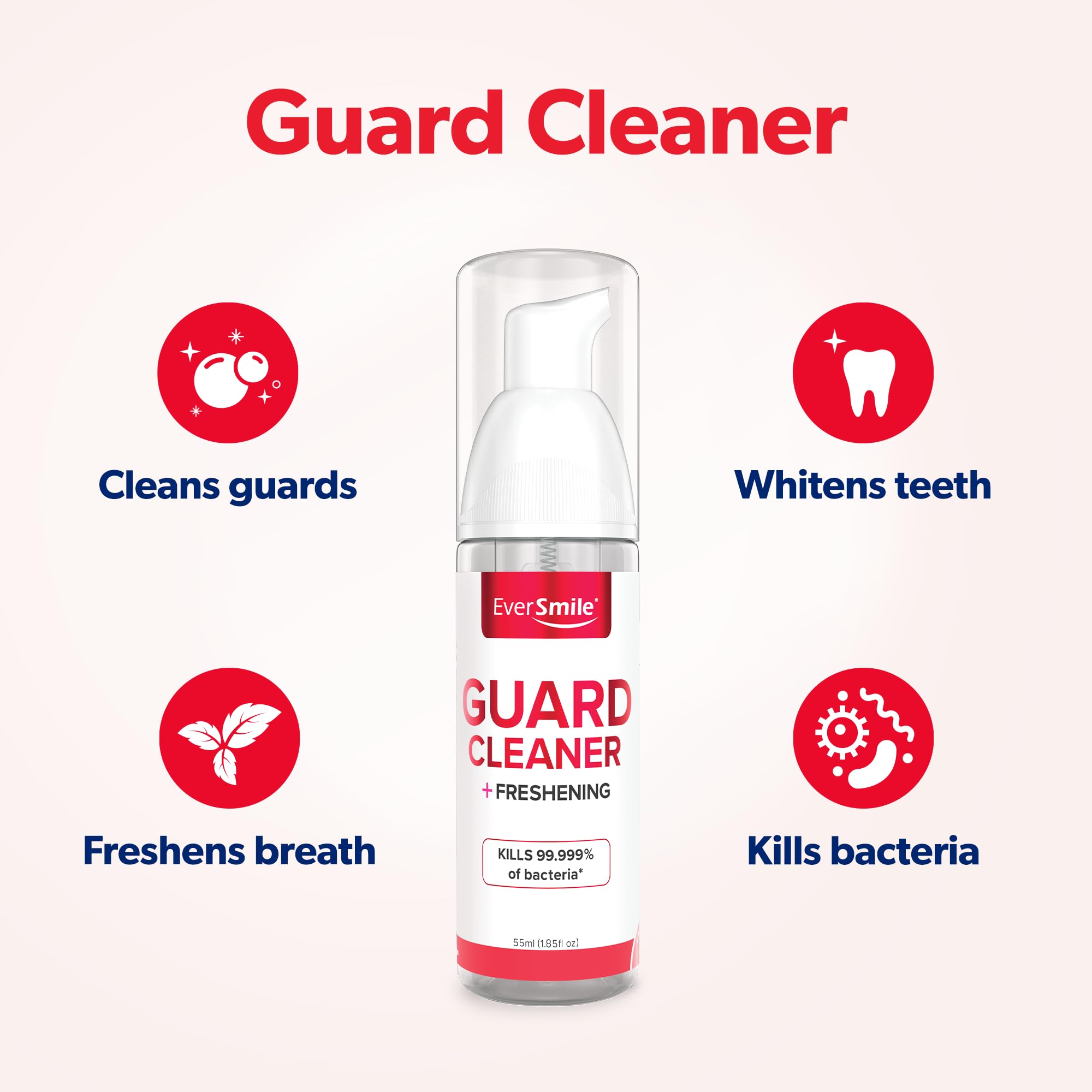 EverSmile Mouth Guard Cleaning Foam – Fresh Mint 55ml (1 Pack)