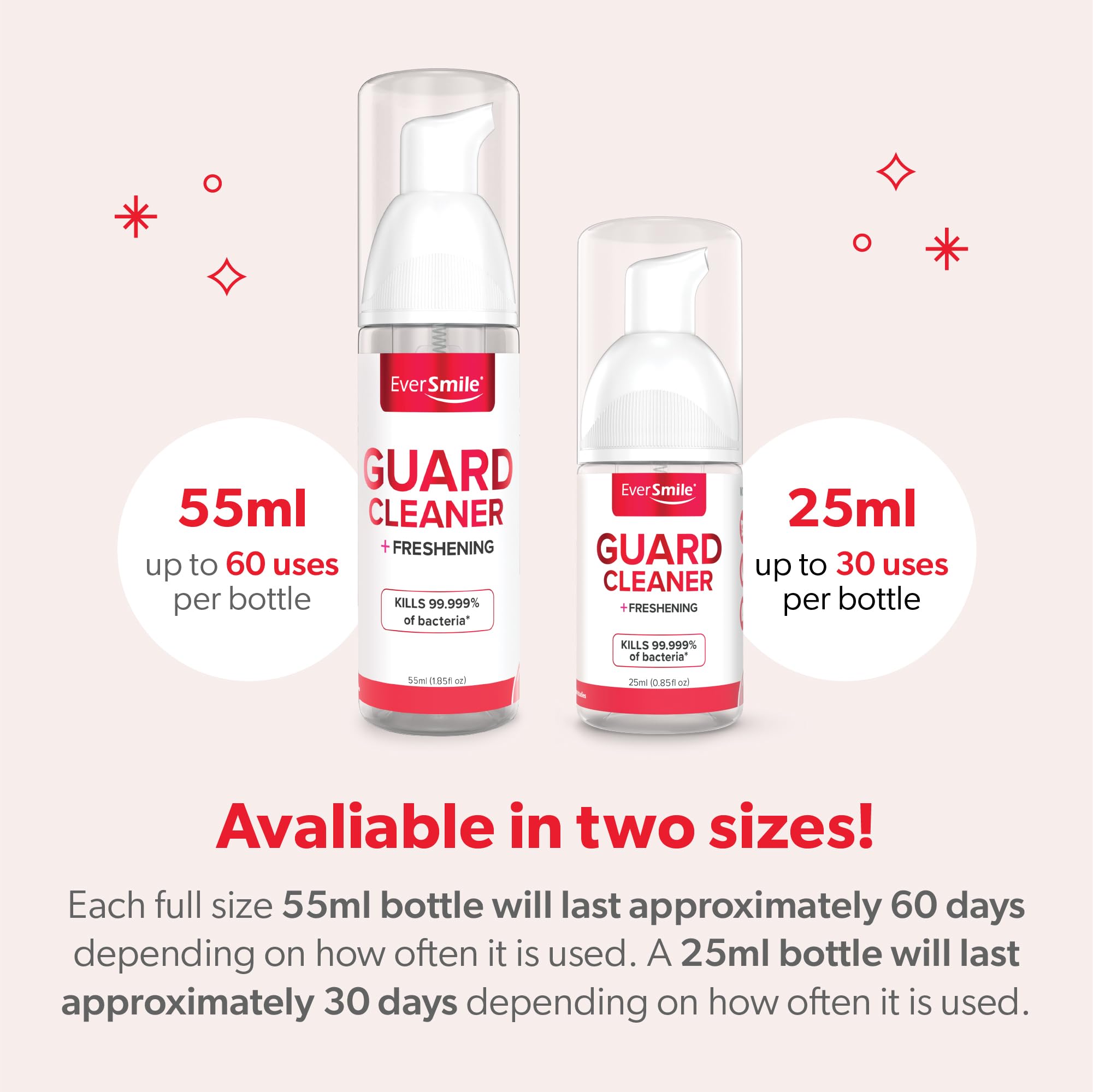EverSmile Mouth Guard Cleaning Foam – Fresh Mint 55ml (1 Pack)
