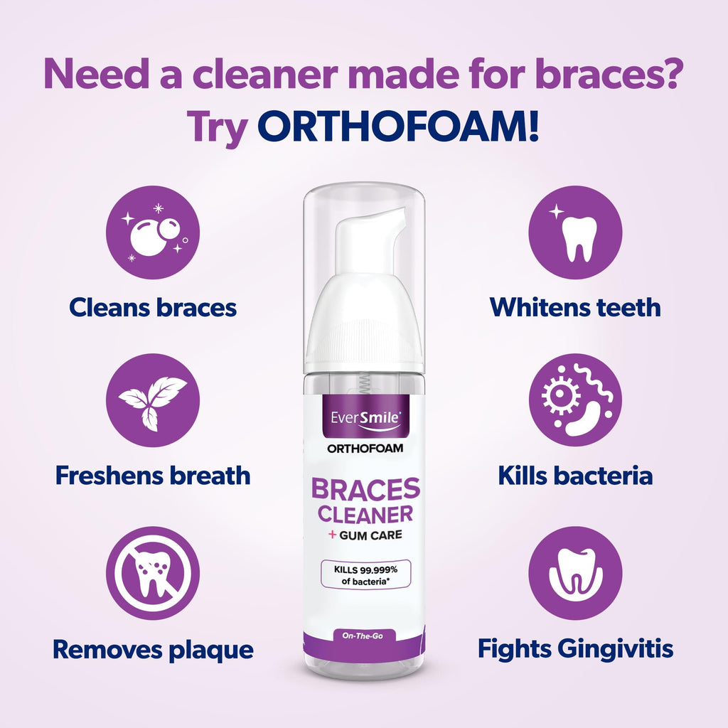 EverSmile OrthoFoam Braces Cleaner - Travel Size 25ml
