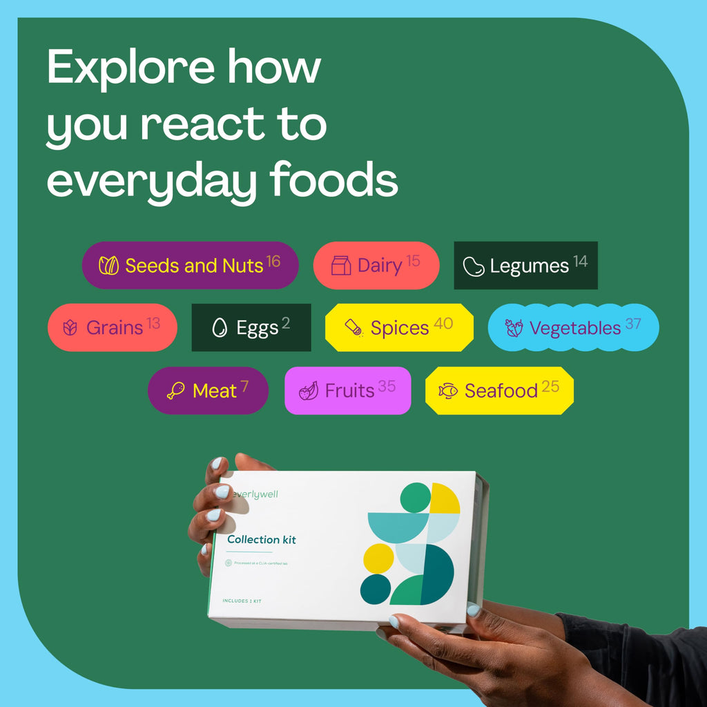 Everlywell Food Sensitivity Comprehensive Test - Learn How Your Body Responds to 204 Foods - At-Home Collection Kit - CLIA-Certified Labs - Ages 18 Plus