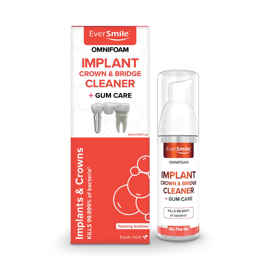 Eversmile OmniFoam Dental Cleaner – Cleaning Foam for Implants, Crowns & Bridges – 50ml Bottle | Pack of 1