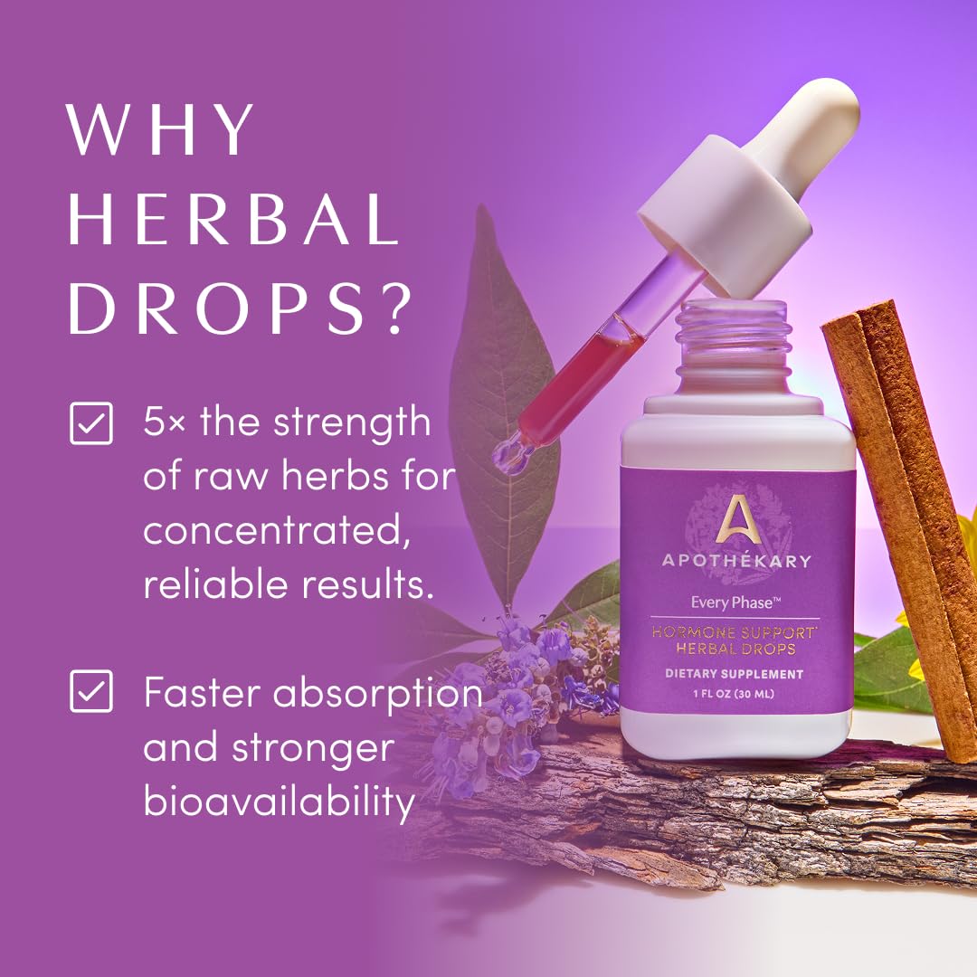 Every Phase by Apothékary — Natural Hormone Support Drops, 1 oz, 30 Servings