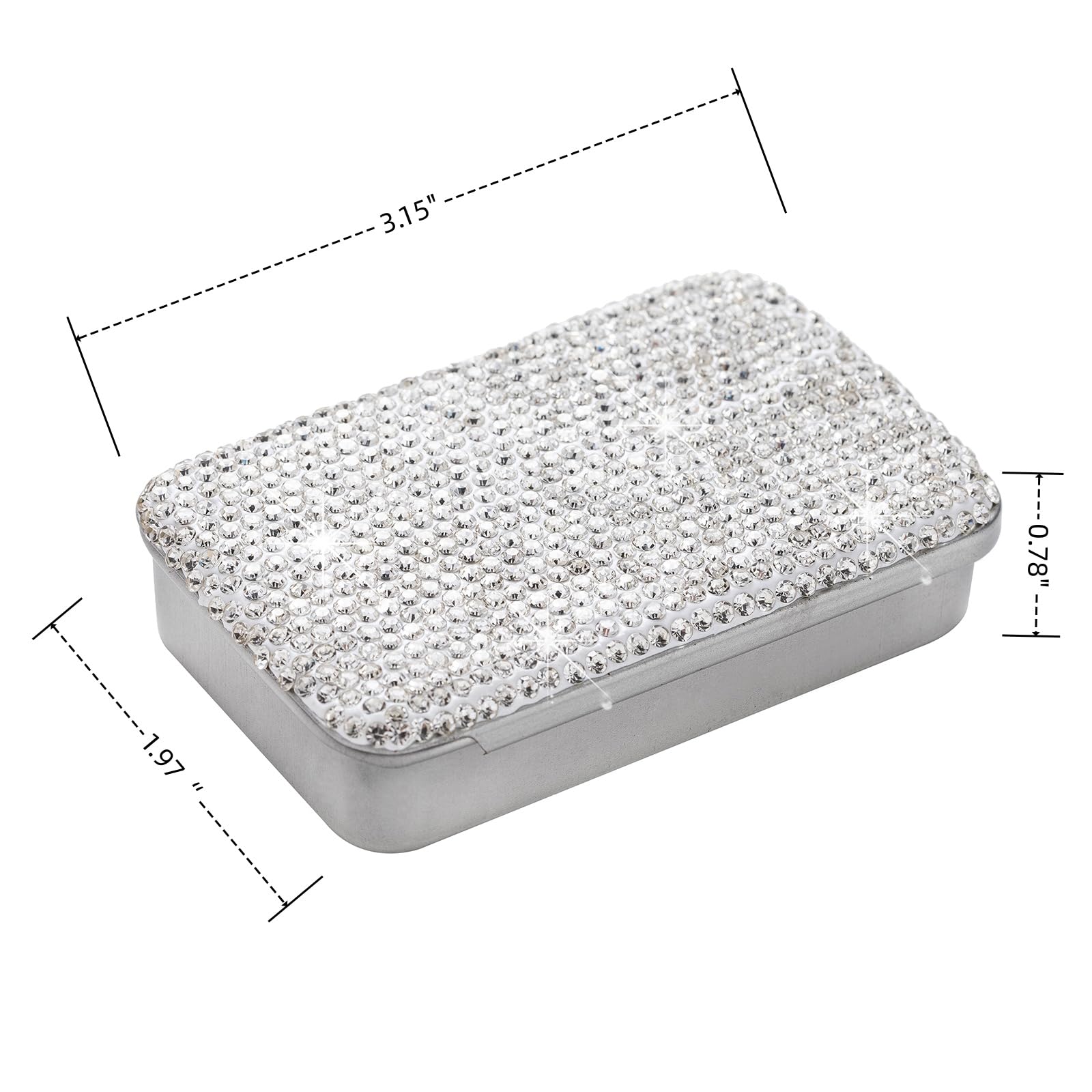 EveryBling 2pcs Dental Floss Holder Travel Bling Tin Box Case Purple