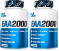 Evlution Nutrition EAA2000 – Pre & Post Workout Capsules | 2g EAAs + 1g BCAAs | Endurance & Recovery | Pack of 2