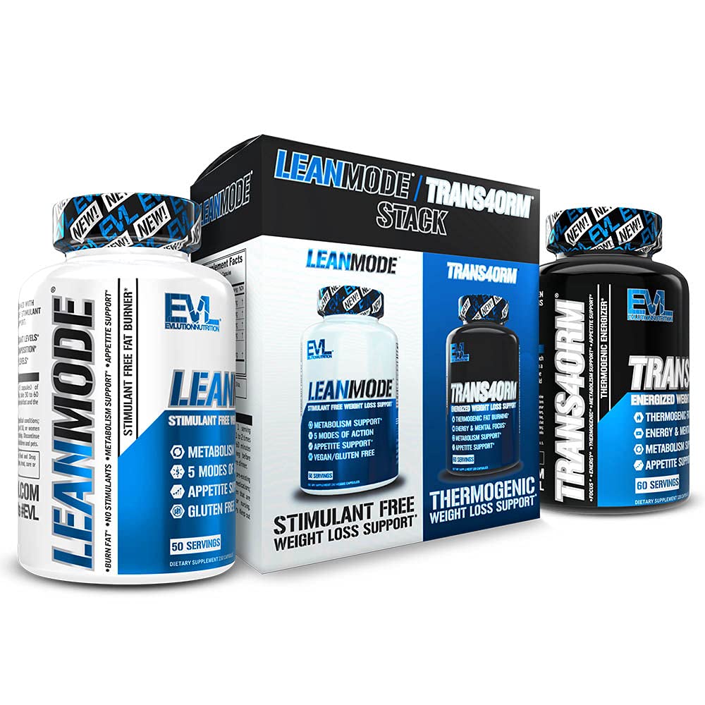 EVL Weight Loss Support Stack — Trans4orm Thermogenic Fat Burner & LeanMode Non-Stimulant