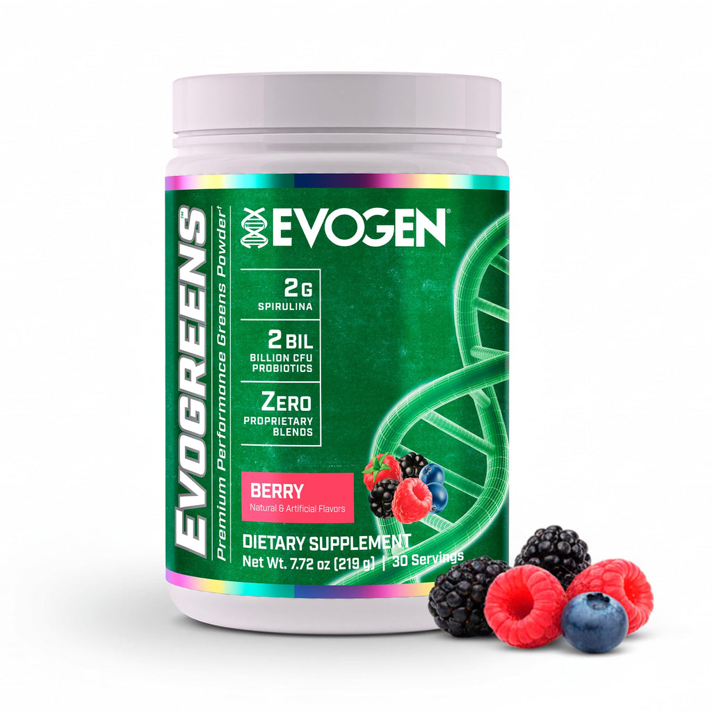 Evogen Evogreens - Super Greens Powder | Recovery, Wellness & Immunity | Berry | 30 Servings