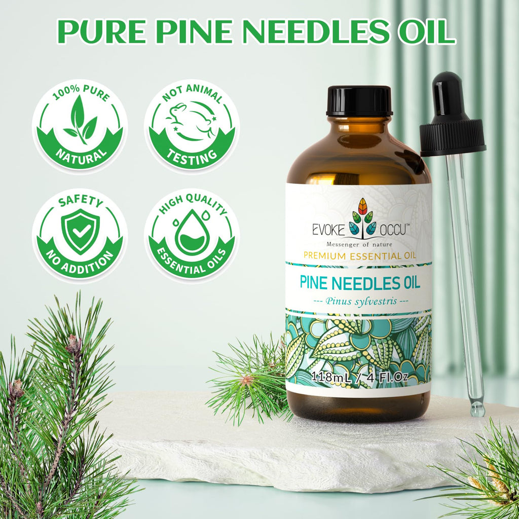 EVOKE OCCU Pine Essential Oil - Fresh Pine Scent for Diffuser, Aromatherapy (4 Fl Oz)