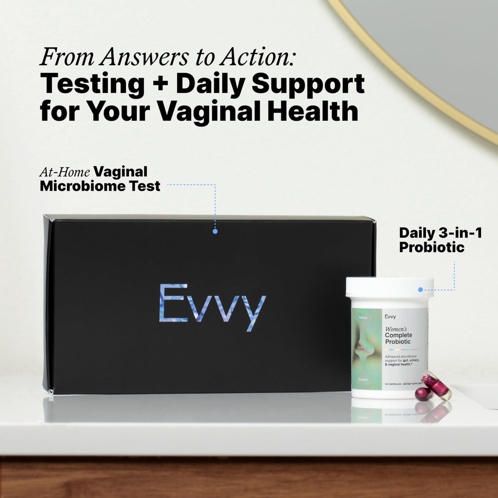 Evvy Women's 3-in-1 Complete Probiotic | Daily Gut, Urinary & Vaginal Health | 30 Day Supply
