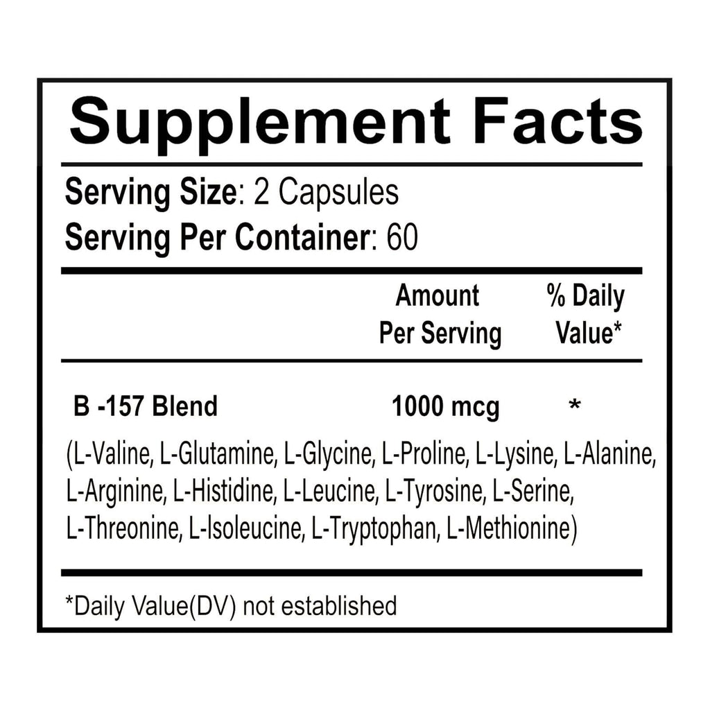 EVYOUNG BP 157 Peptide Capsules 1000mcg - Non-GMO, Gluten-Free, 120 ct