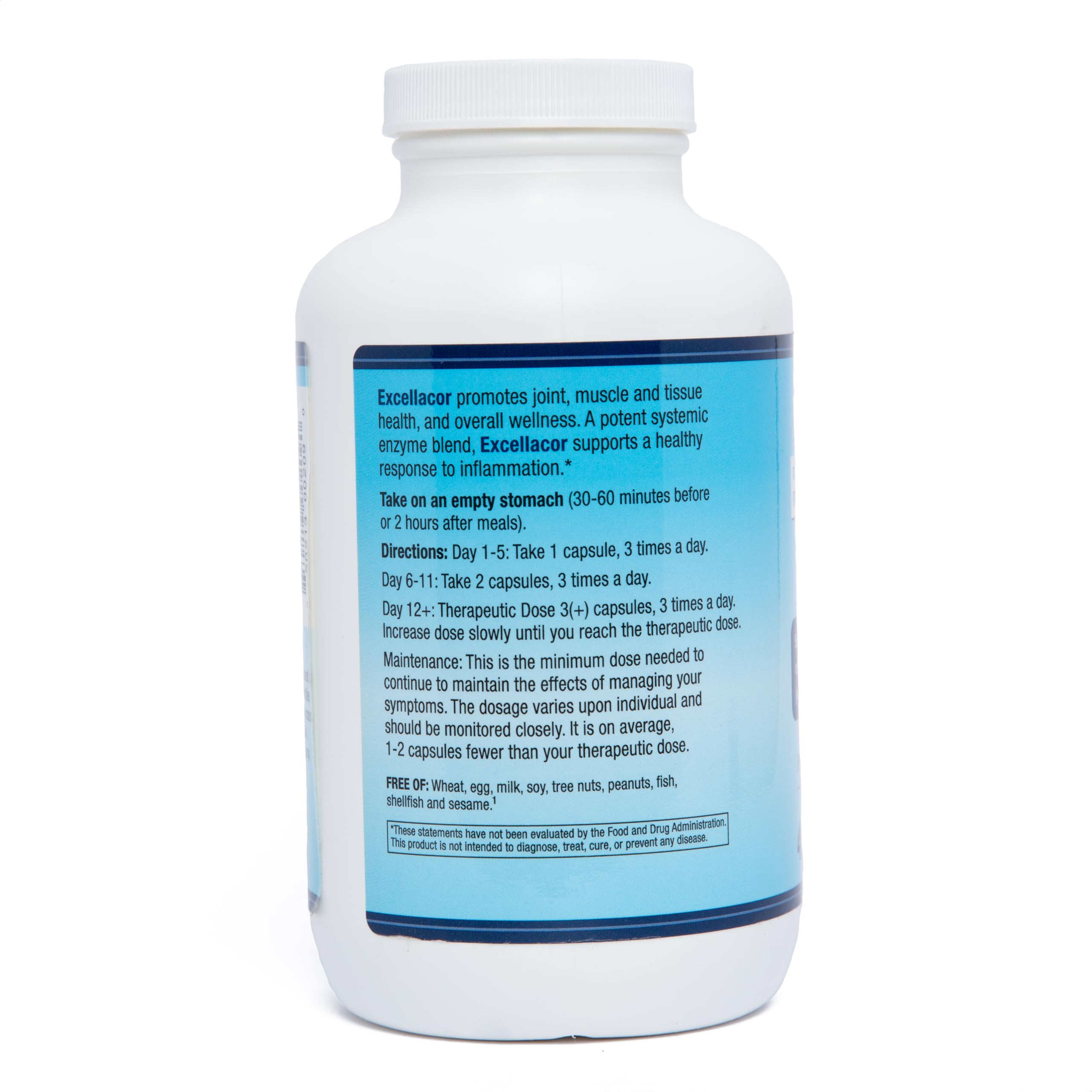 AST Enzymes Excellacor-450 Vegetarian Capsules – Premium Natural Systemic Enzyme Formula for Total Body Support