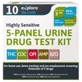 Exploro 5-Panel At-Home Drug Test Kit – THC, Cocaine, Opiates, Amphetamines & Benzodiazepines