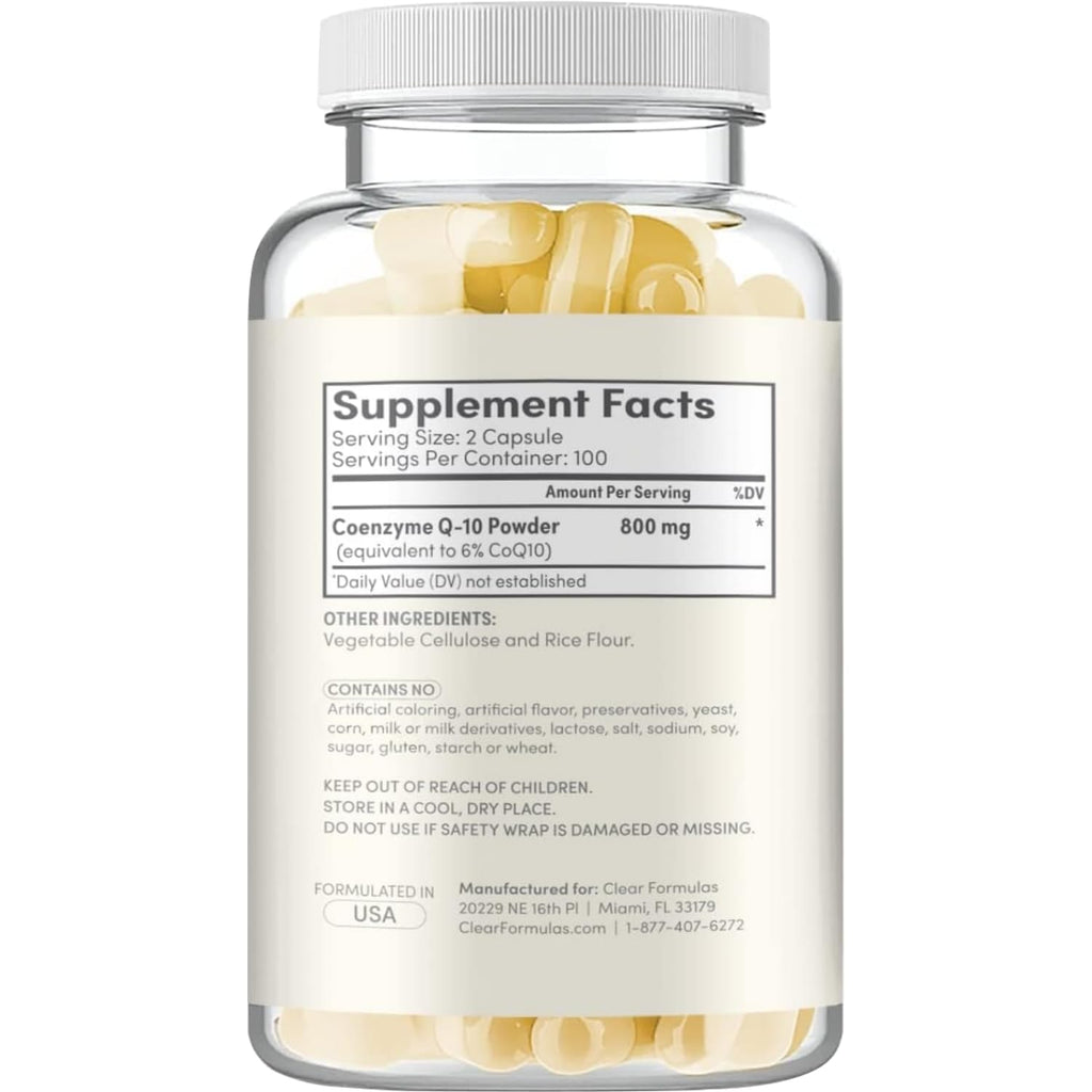 Extra Strength CoQ10 800mg - Quick Absorption Ubiquinone 800mg | 100 Servings