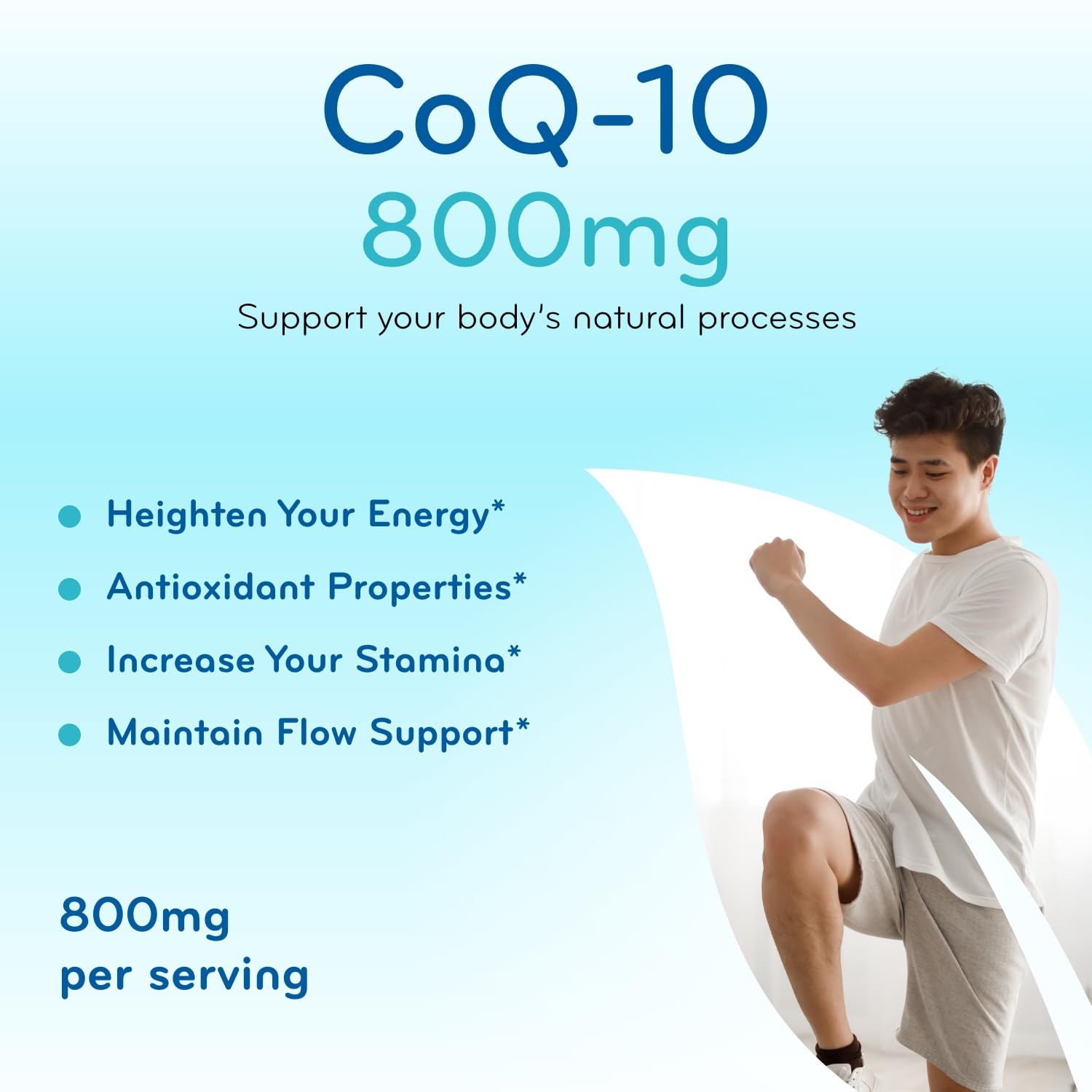 Extra Strength CoQ10 800mg - Quick Absorption Ubiquinone 800mg | 100 Servings