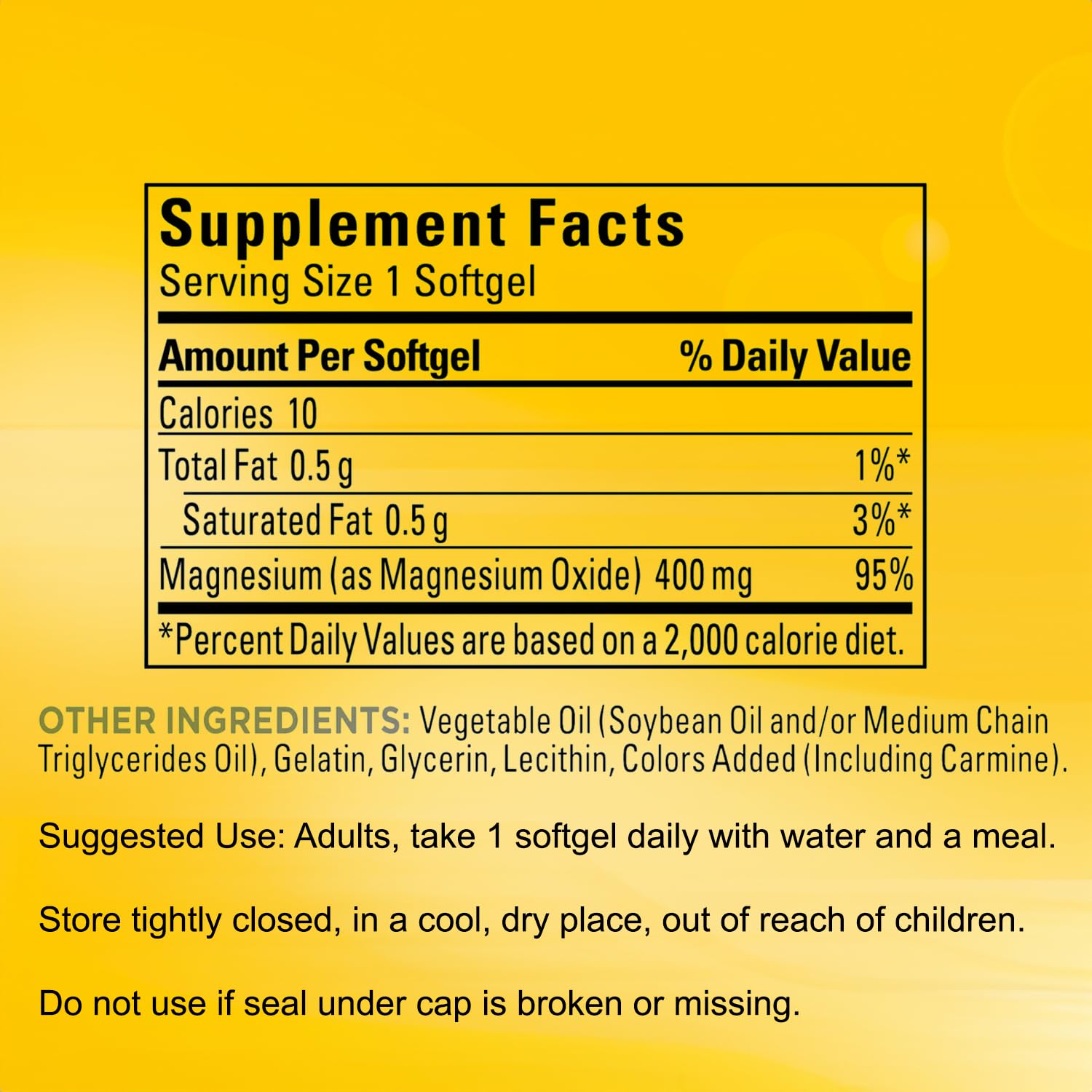Extra Strength Magnesium 400mg | 6-Month Supply | Bone, Nerve & Muscle Support | Gluten Free | 180 Softgels