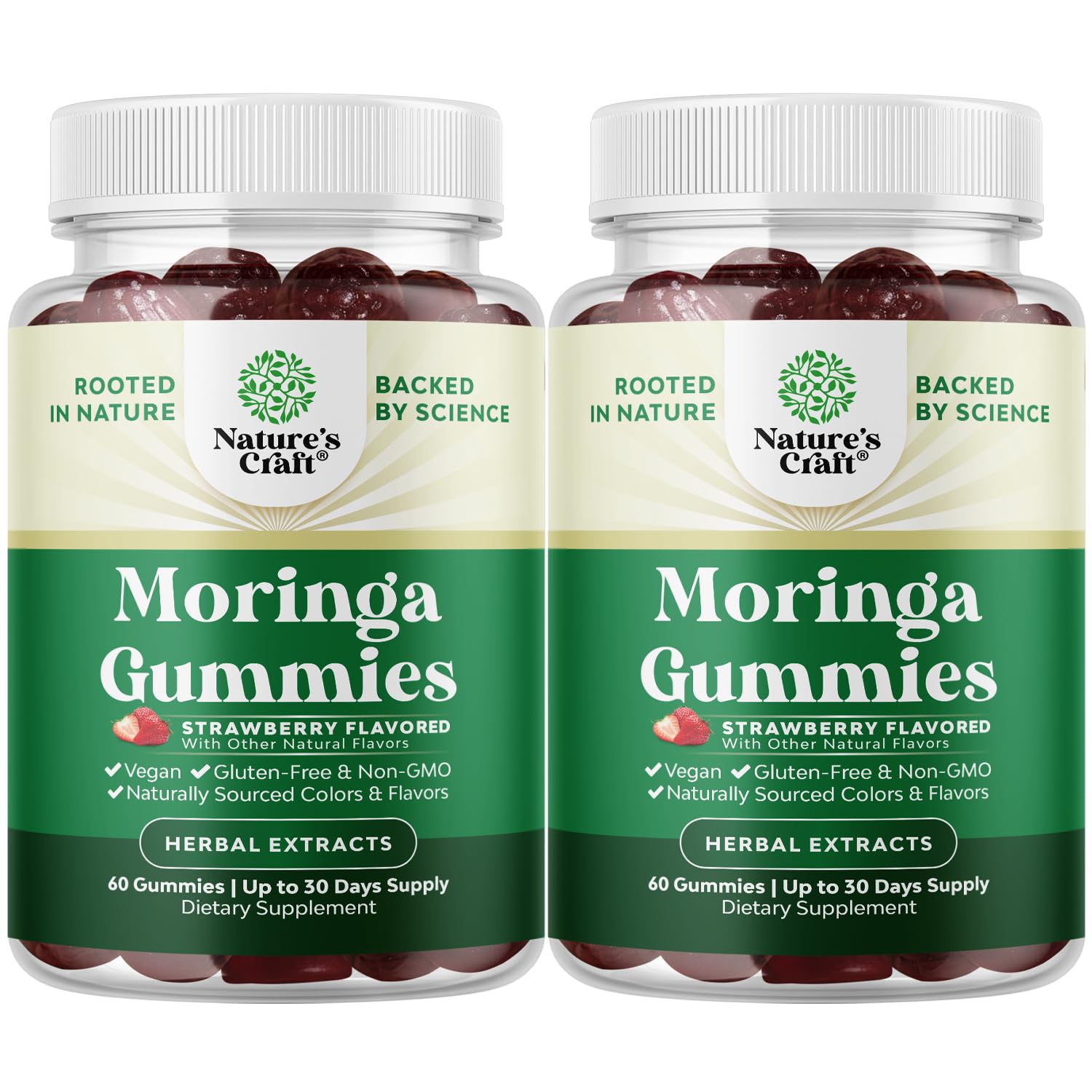 Extra Strength Moringa Gummies for Women – 10:1 Extract | Vegan Non-GMO